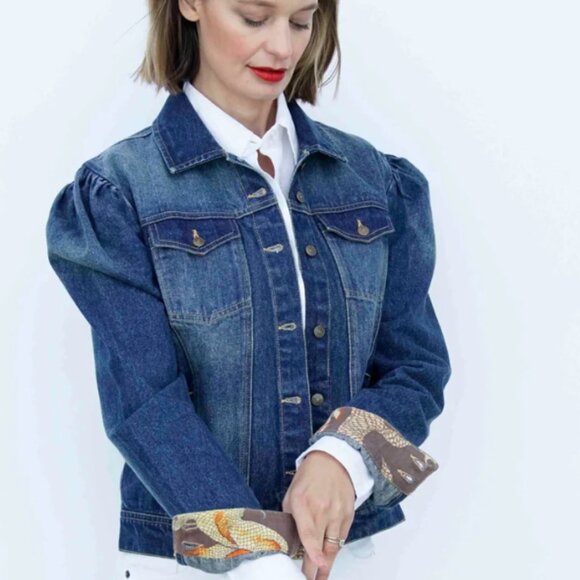 Dizzy Lizzie NWT Denim Jacket with Dragon - Picture 3 of 5